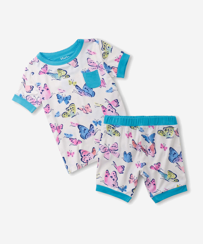 Details: Thanks to these silky soft bamboo pajamas, bedtime will be their new favourite time of day! Your little one will love the pegasus print and stretchy elastic waistband that will keep their sleeping comfortably all night long.  Color: White blue pink  Composition:  95% Viscose From Bamboo / 5% Spandex  cotto