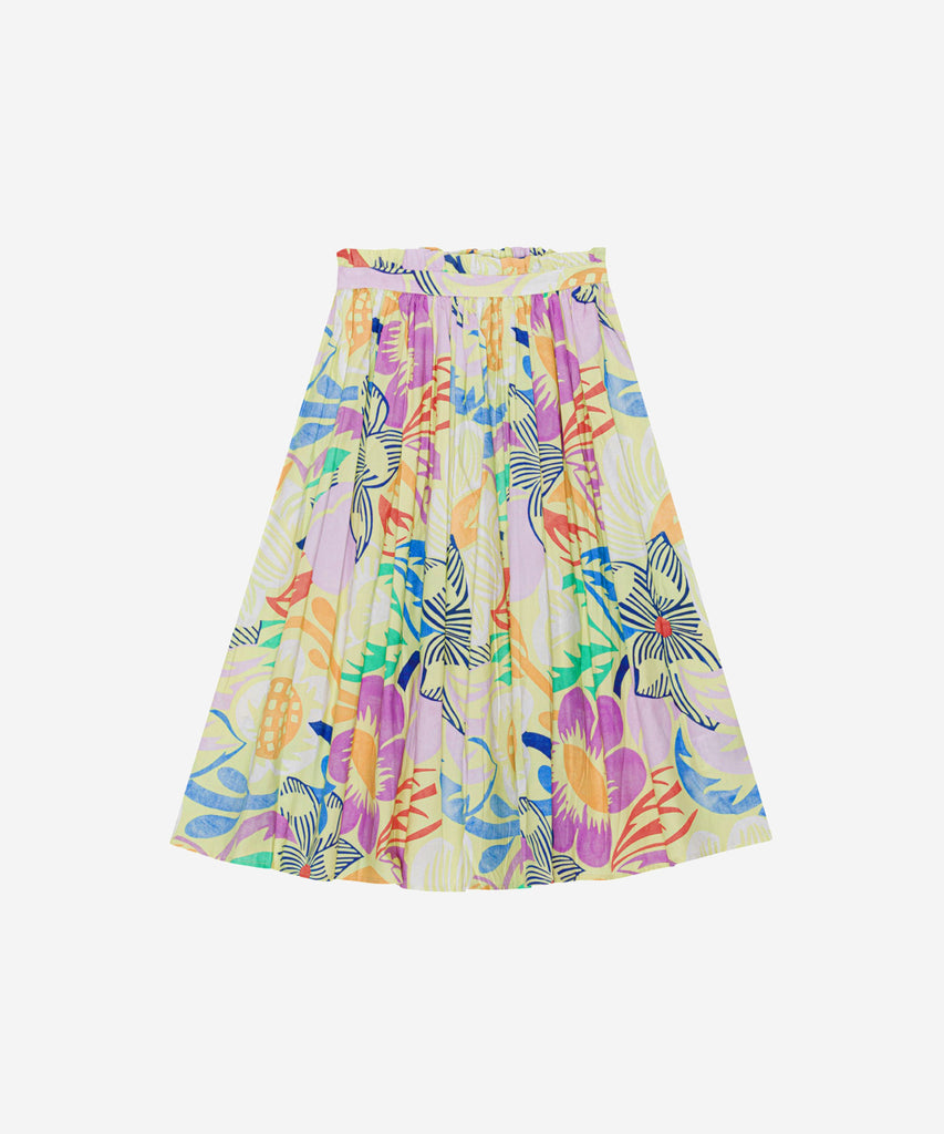 Details: Look your floral best in this Brisali Midi Skirt! The Charleston floral pattern pops with style, while the elastic waistband ensures you look your best in no time. Who doesn't love an effortless, fab outfit? Get swooned by the compliments you'll get in this midi skirt!  Color:  Floral  Composition: 100% Organic cotton 