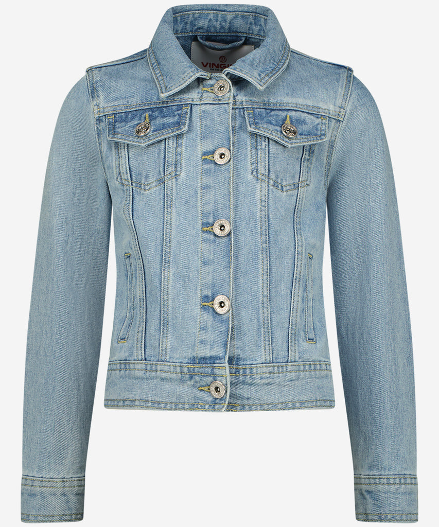 <span data-mce-fragment="1"><strong>Details: </strong></span>Expertly crafted with light vintage blue jeans and a button closure, the Taylin Denim Jacket combines style and functionality. With convenient pockets, this jacket is perfect for adding a vintage touch to any outfit.&nbsp;<br><strong>Color:</strong> Light vintage blue&nbsp;<br><strong>Composition:</strong>&nbsp; 100% Cotton &nbsp;&nbsp;