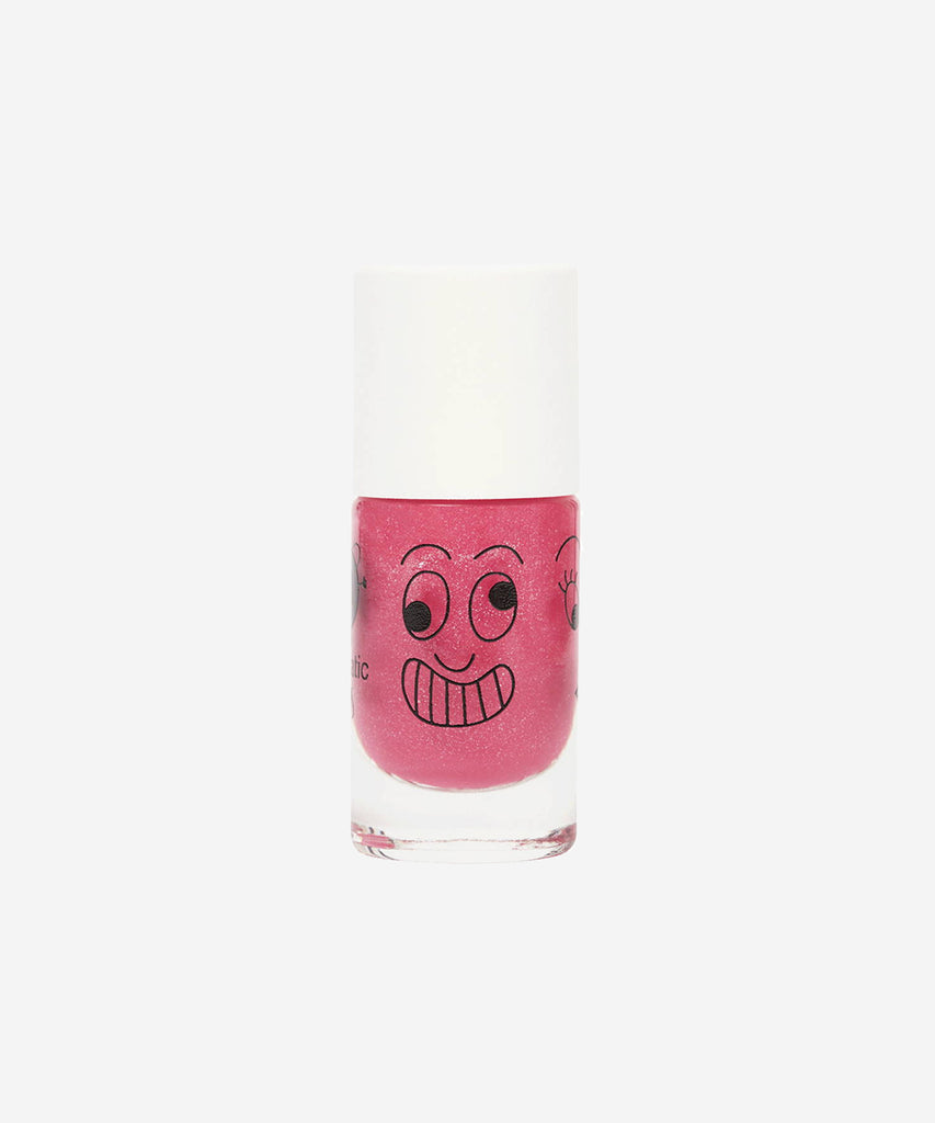 Nailmatic  Kitty is great for little pinky fingers—and all mini nails, for that matter. This adorable candy pink glitter is super sweet and perfect to share with friends! With its water-based formula, Kitty is especially made for children. Glitter purple nail polish for children. - No nasty smell - Easy to apply - Dries quickly - Washable.