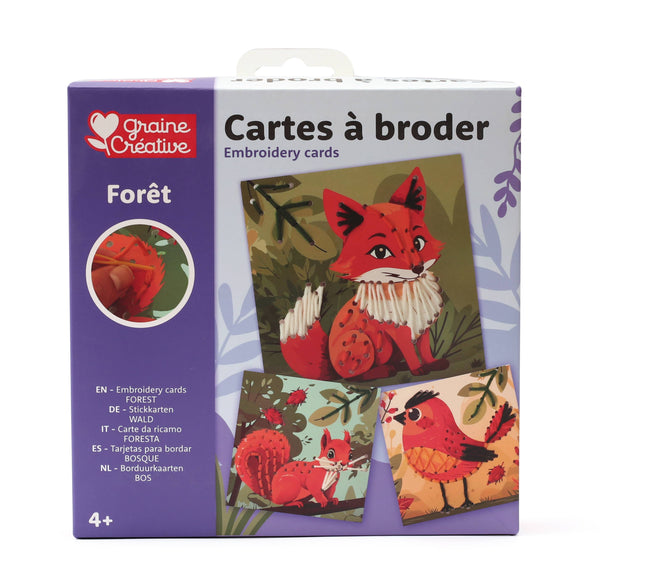 EMBROIDERY CARDS FOREST