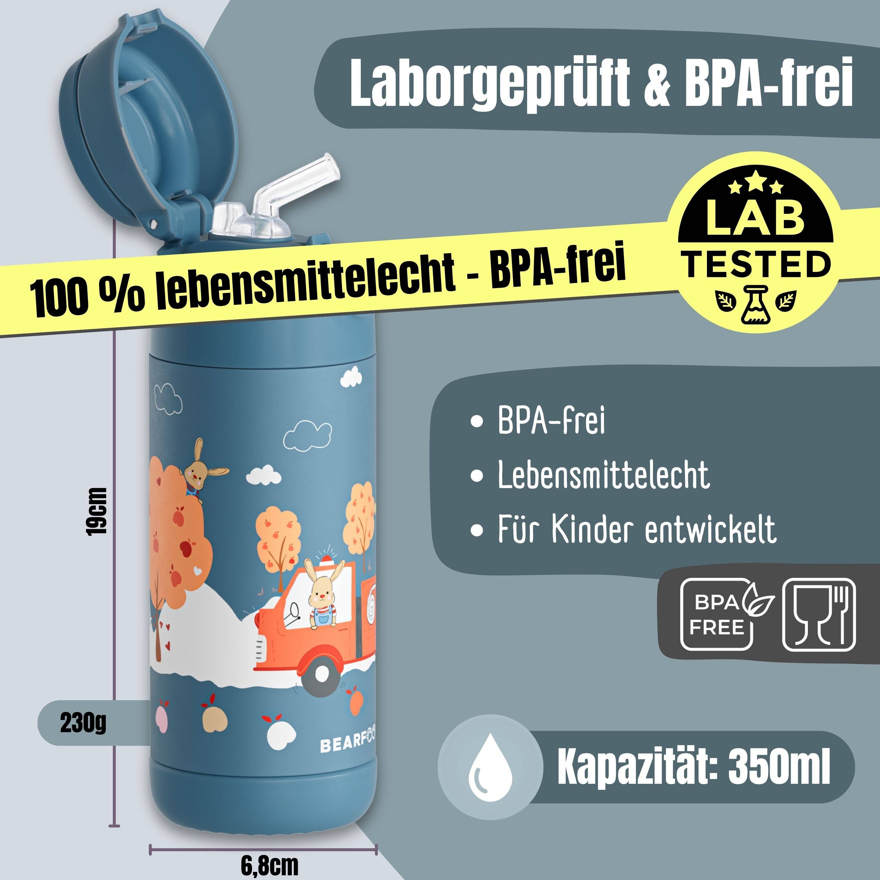 BEARFOOT Thermo Water Bottle Mermaid 350 ml Kids | Beetles & Bugs