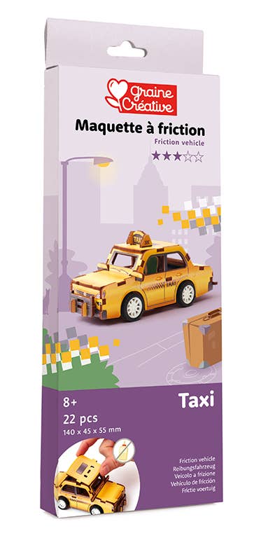 3D WOOD MODEL TAXI VEHICLE