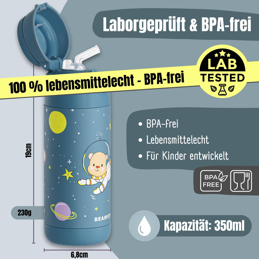 BEARFOOT Thermo Water Bottle Mermaid 350 ml Kids | Beetles & Bugs