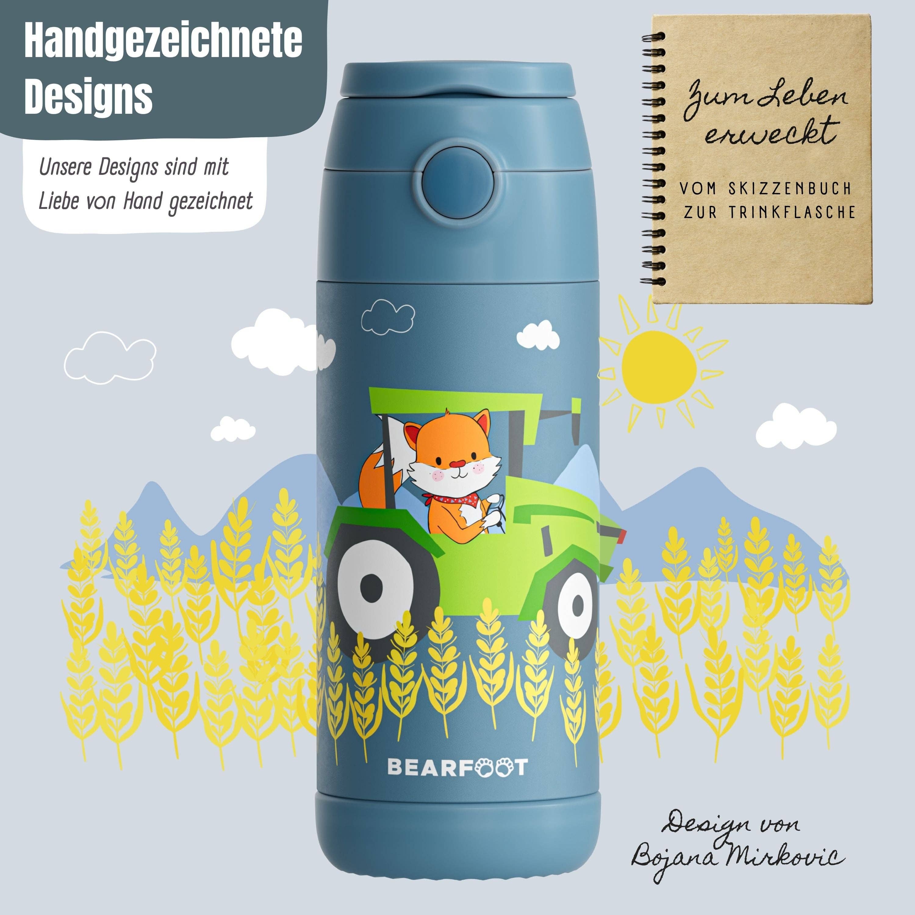 BEARFOOT Thermo Water Bottle Mermaid 350 ml Kids | Beetles & Bugs