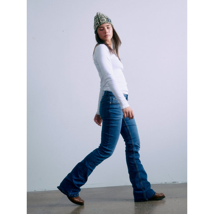 GRUNT Girls GRTexas Low Flare Blue Jeans Flared