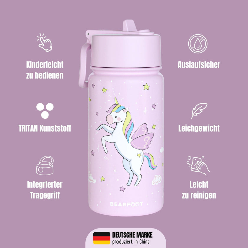 BEARFOOT Thermo Water Bottle Mermaid 350 ml Kids | Beetles & Bugs