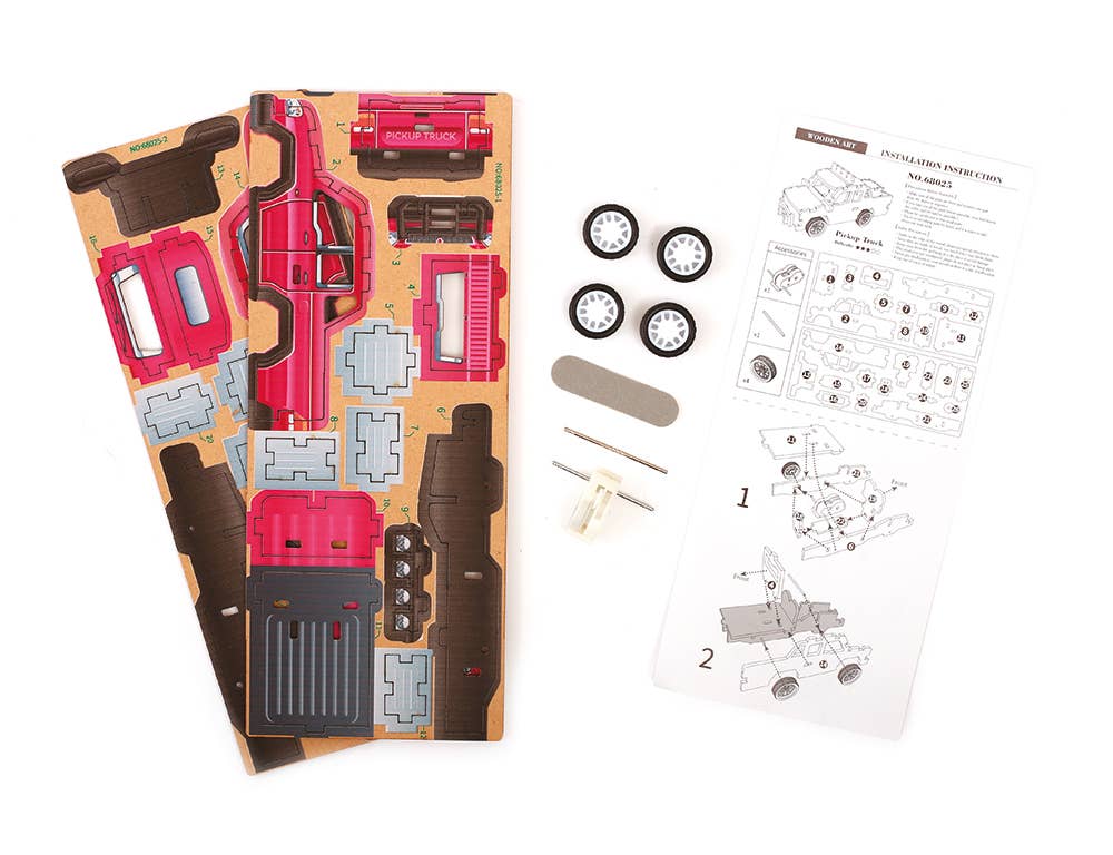 3D WOOD MODEL PICKUP VEHICLE