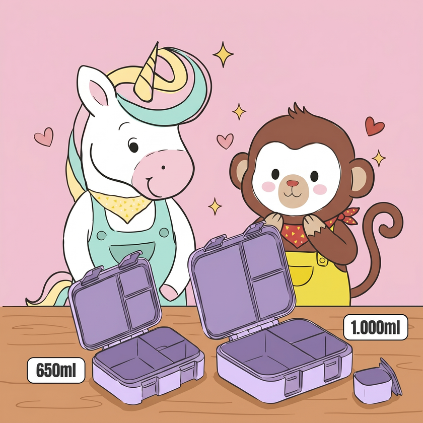 BEARFOOT Bento Box COMPACT Lunch Box 1000ml Kids