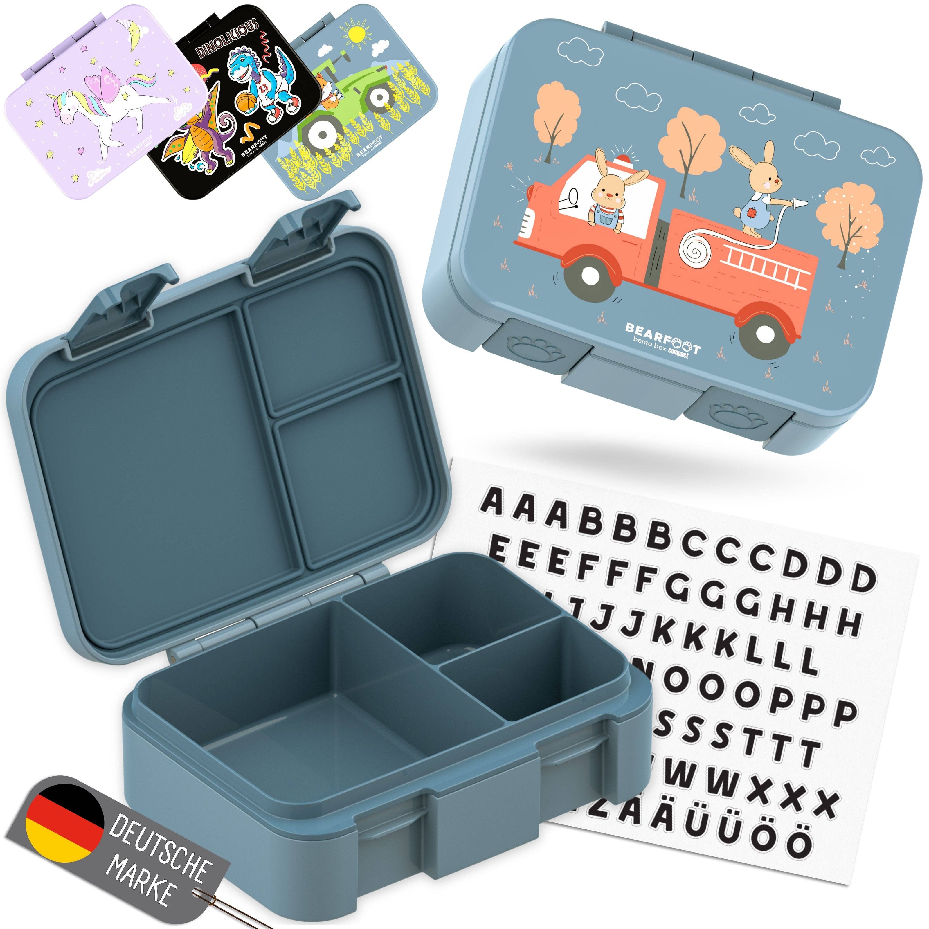 BEARFOOT Bento Box COMPACT Lunch Box 1000ml Kids