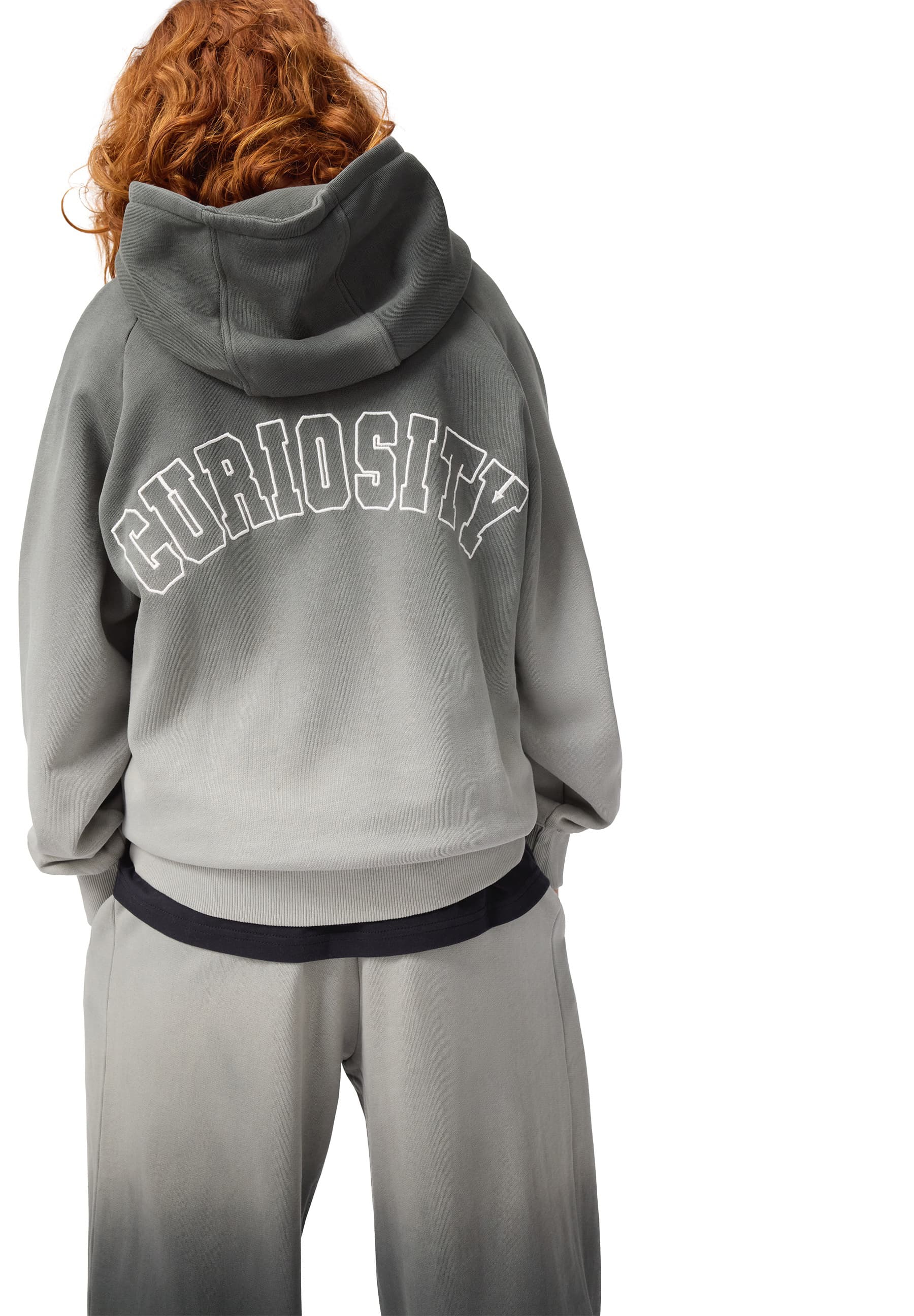 MOLO Mic Hoodie Storm Grey Dip Dye