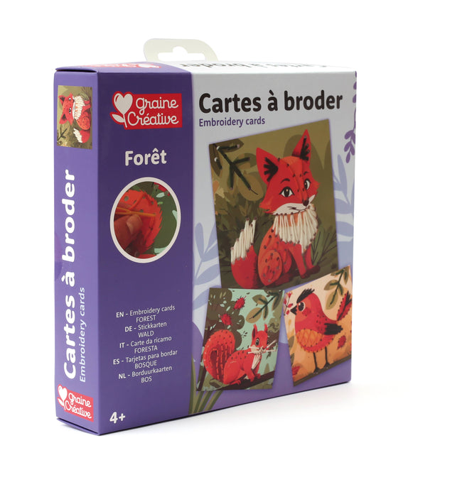 EMBROIDERY CARDS FOREST