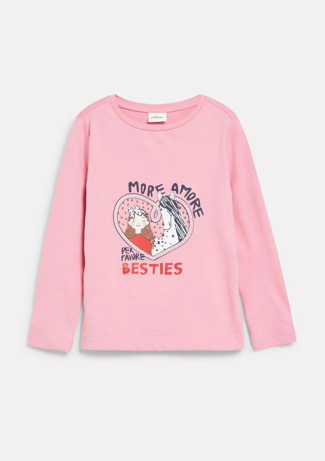 S.OLIVER Girls Lilac/pink T-Shirt