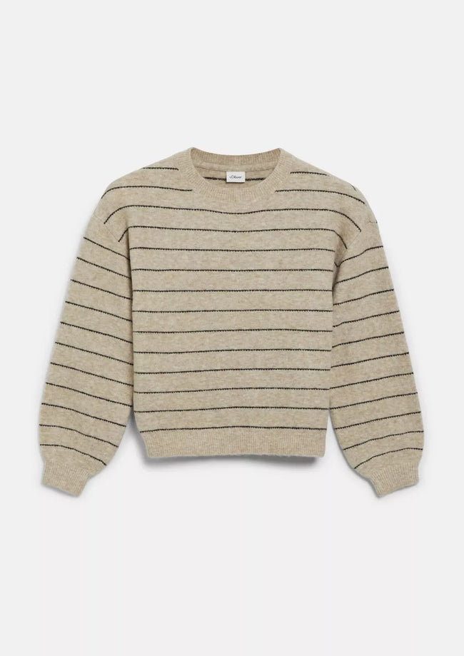S.OLIVER Girls Brown Knitted Pullover