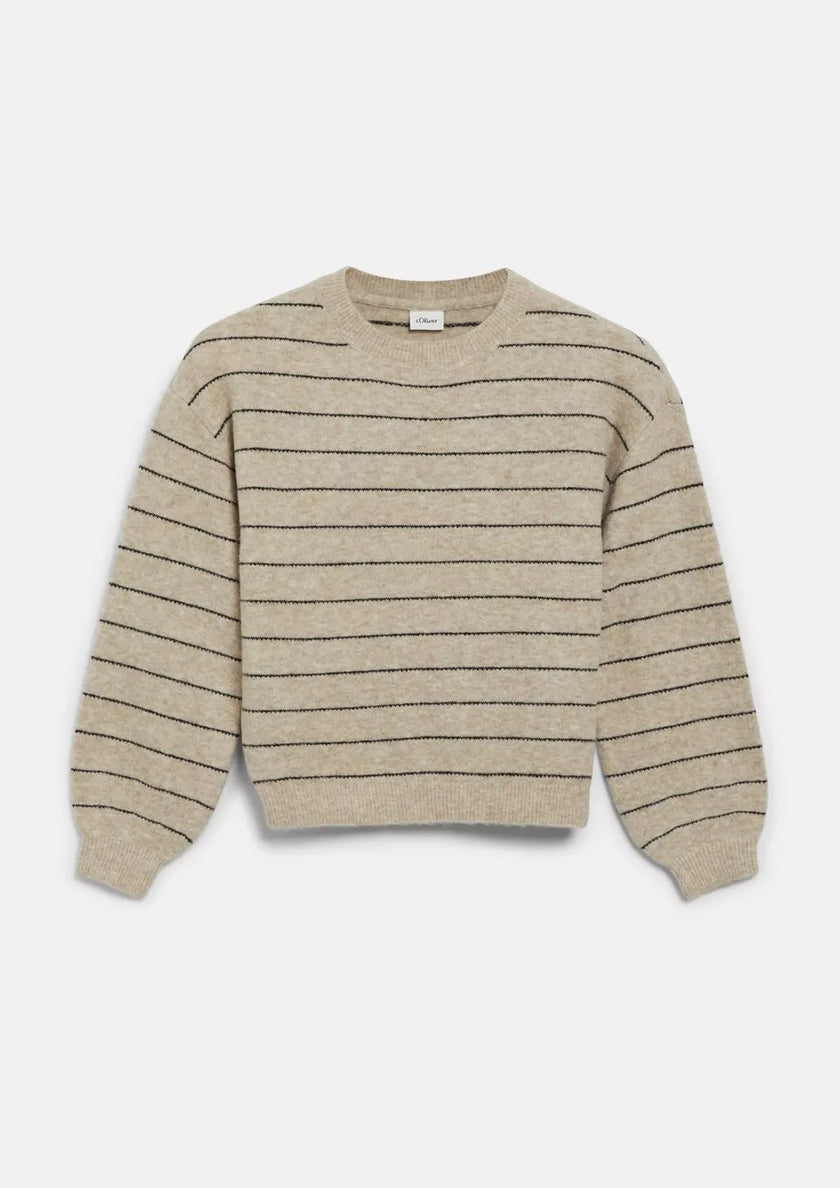 S.OLIVER Girls Brown Knitted Pullover