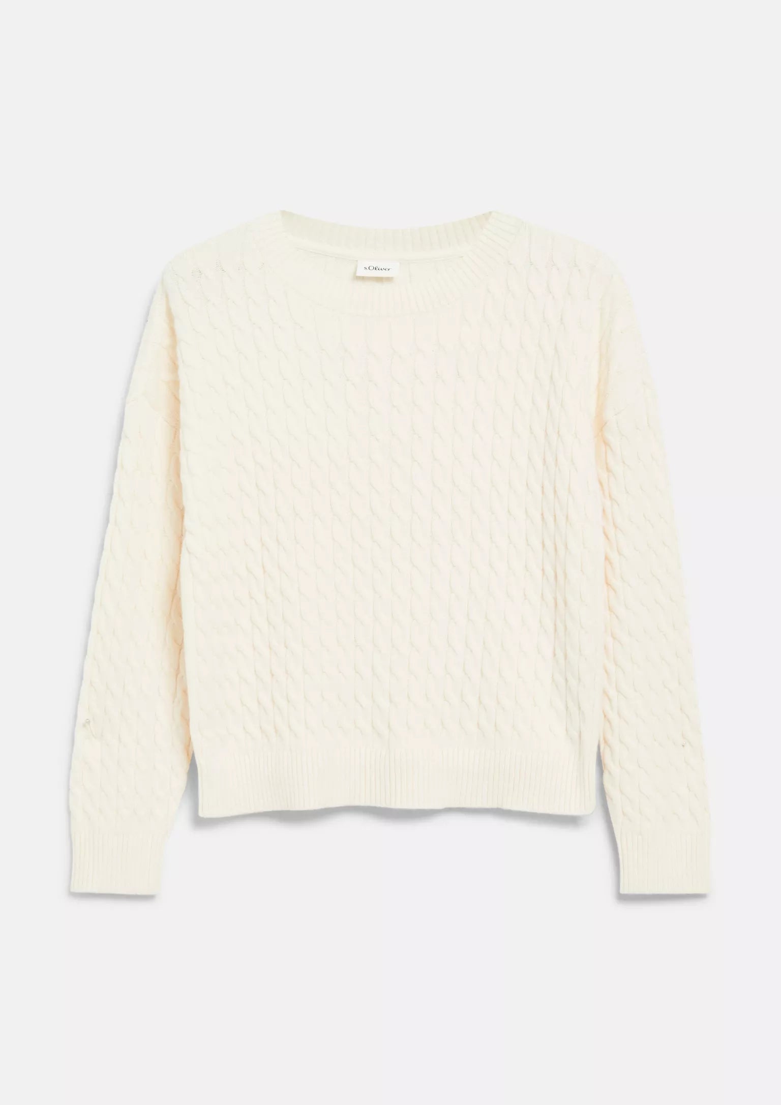 S.OLIVER Girls White Knitted Pullover