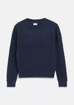 S.OLIVER Girls Blue Knitted Pullover