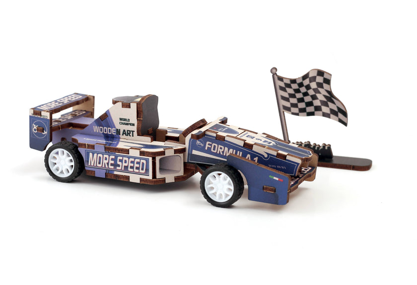 3D WOOD MODEL FORMULA 1 VEHICLE