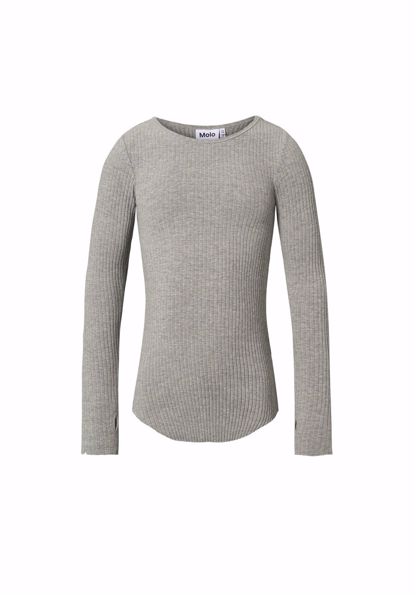 MOLO Rochelle T-shirt Long sleeve Grey Melange