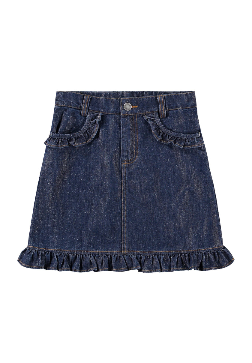 MOLO Berit Skirt Mid Blue Glitter