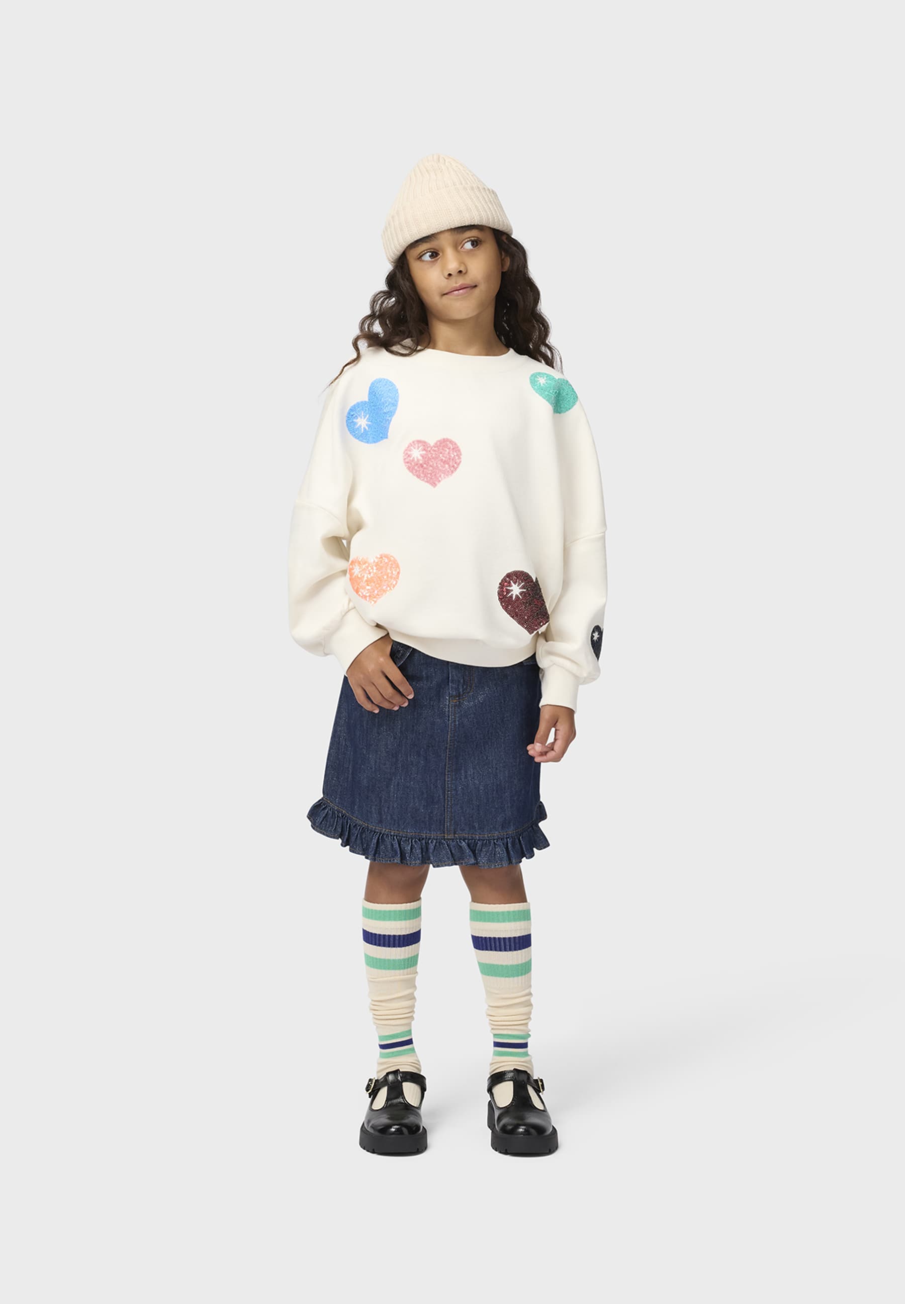 MOLO Berit Skirt Mid Blue Glitter