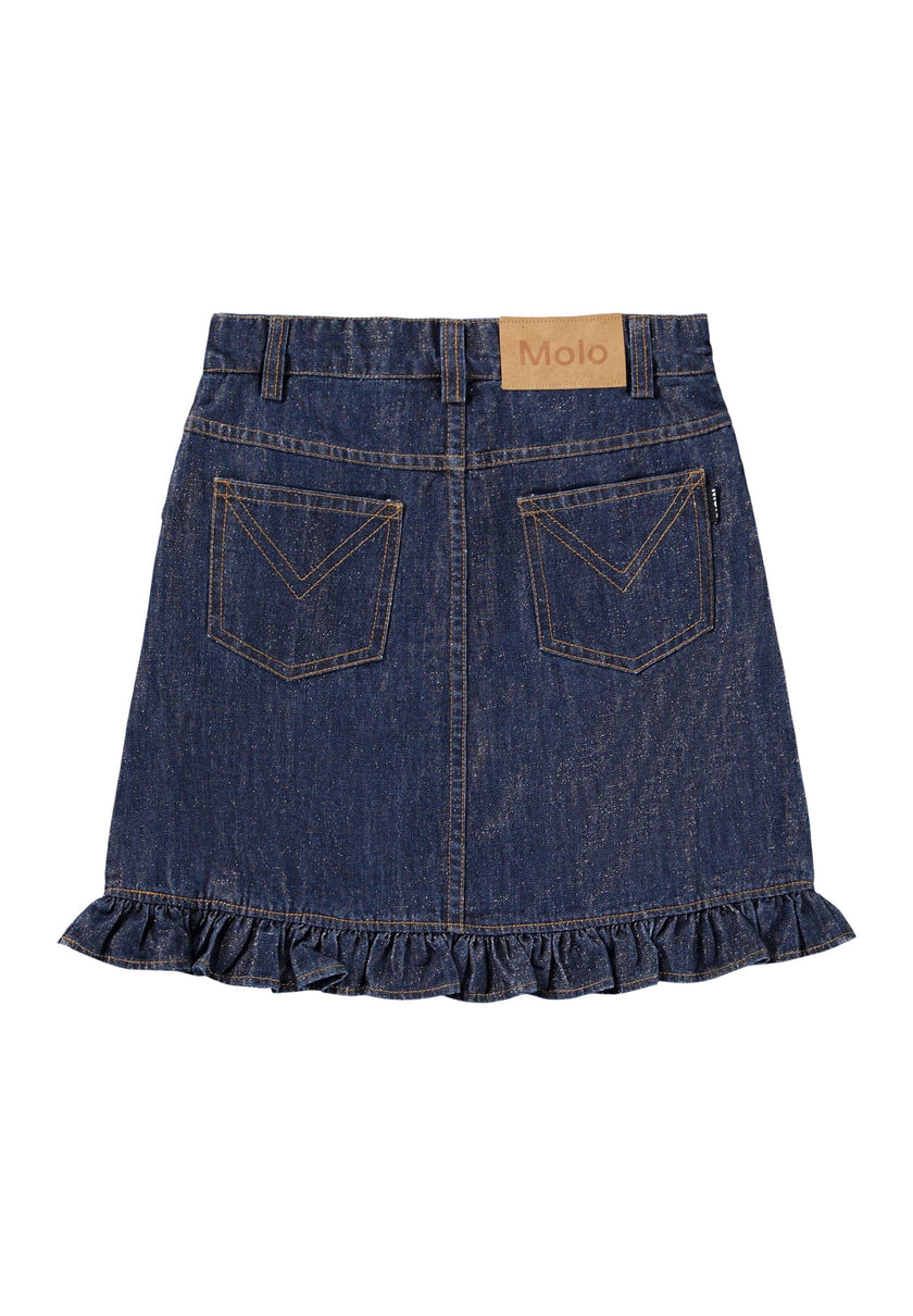 MOLO Berit Skirt Mid Blue Glitter