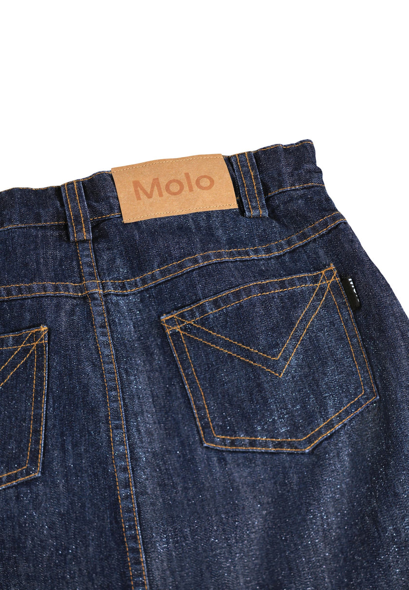MOLO Berit Skirt Mid Blue Glitter