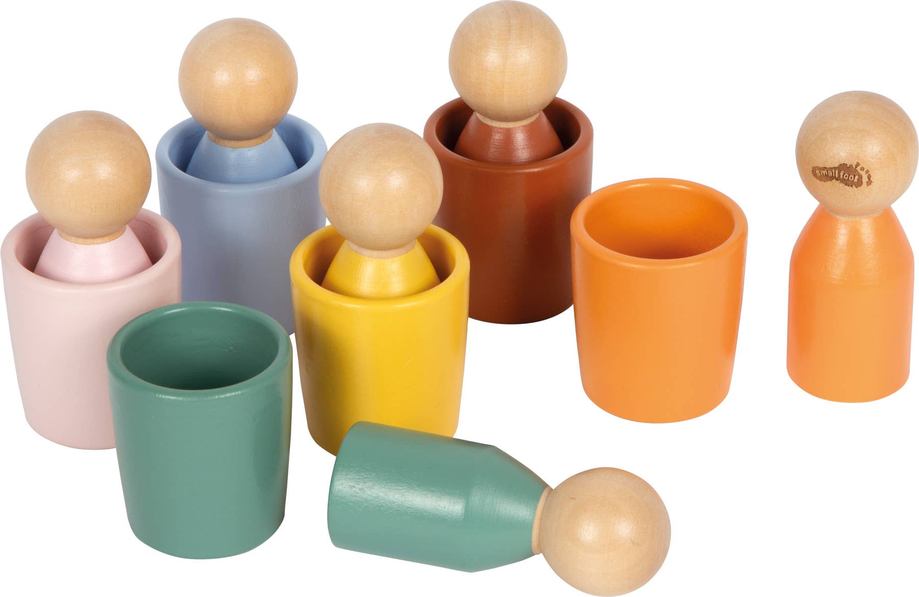 Montessori Sorting Cups with Figures | Motor Skills | Wood