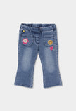 BOBOLI Girls Jersey Jeans -BCI Blue
