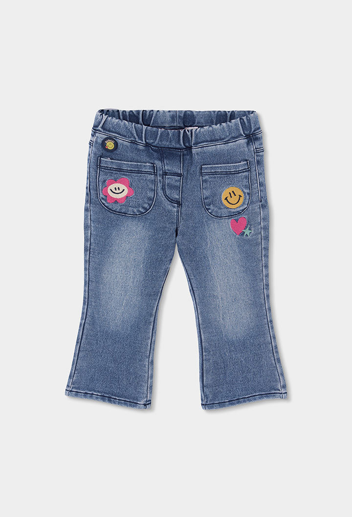 BOBOLI Girls Jersey Jeans -BCI Blue