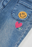 BOBOLI Girls Jersey Jeans -BCI Blue
