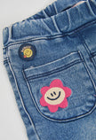 BOBOLI Girls Jersey Jeans -BCI Blue