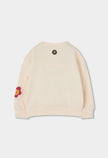 BOBOLI Girls Fleece Sweatshirt -BCI Ecru