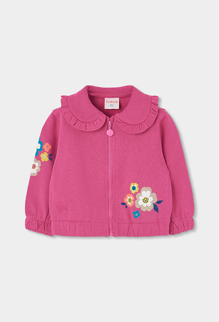 BOBOLI Girls Fleece Jacket -BCI Fuchsia