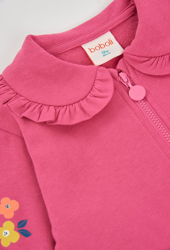 BOBOLI Girls Fleece Jacket -BCI Fuchsia