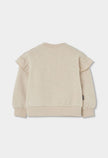 BOBOLI Girls Heathered Fleece Sweatshirt -BCI Cream