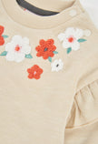 BOBOLI Girls Heathered Fleece Sweatshirt -BCI Cream