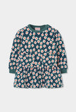 BOBOLI Girls Floral Fleece Dress -BCI Printed