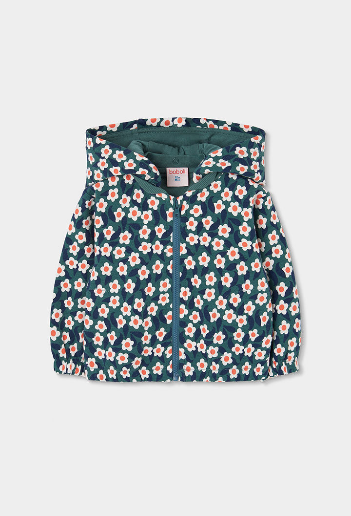 BOBOLI Girls Floral Fleece Jacket -BCI Printed