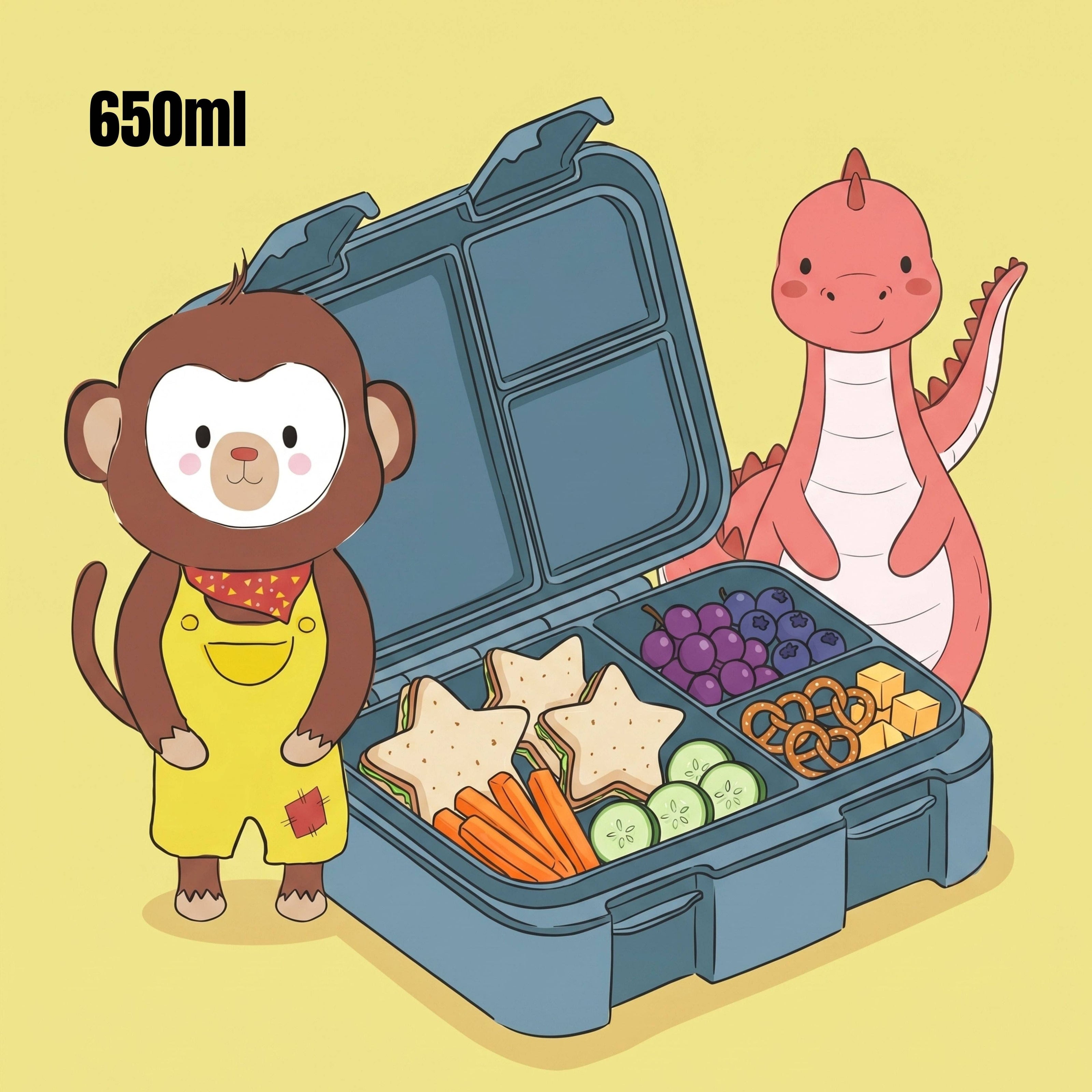 BEARFOOT Bento Box COMPACT Lunch Box 1000ml Kids