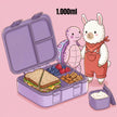 BEARFOOT Bento Box COMPACT Lunch Box 1000ml Kids