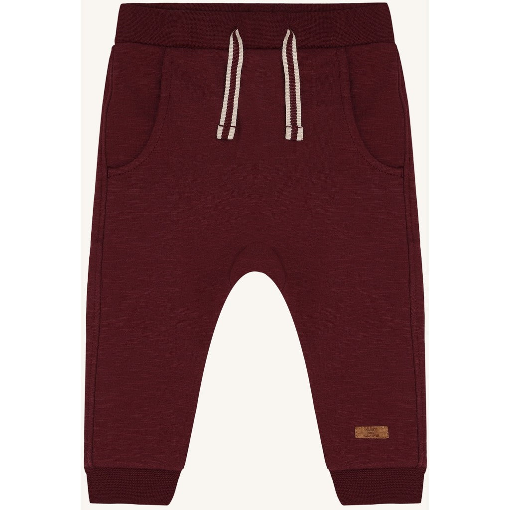 Hust & Claire Boys Jogging Trousers HCGeorgey Solid Brushed Red Chocolate
