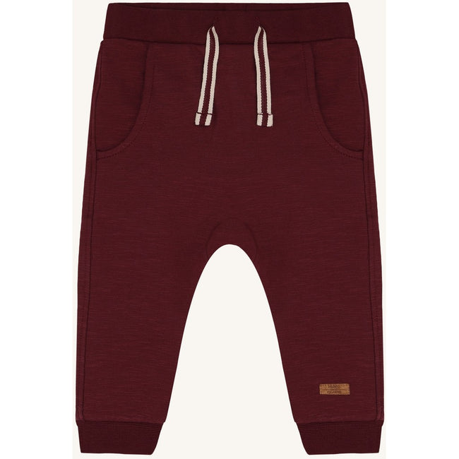 Hust & Claire Boys Jogging Trousers HCGeorgey Solid Brushed Red Chocolate