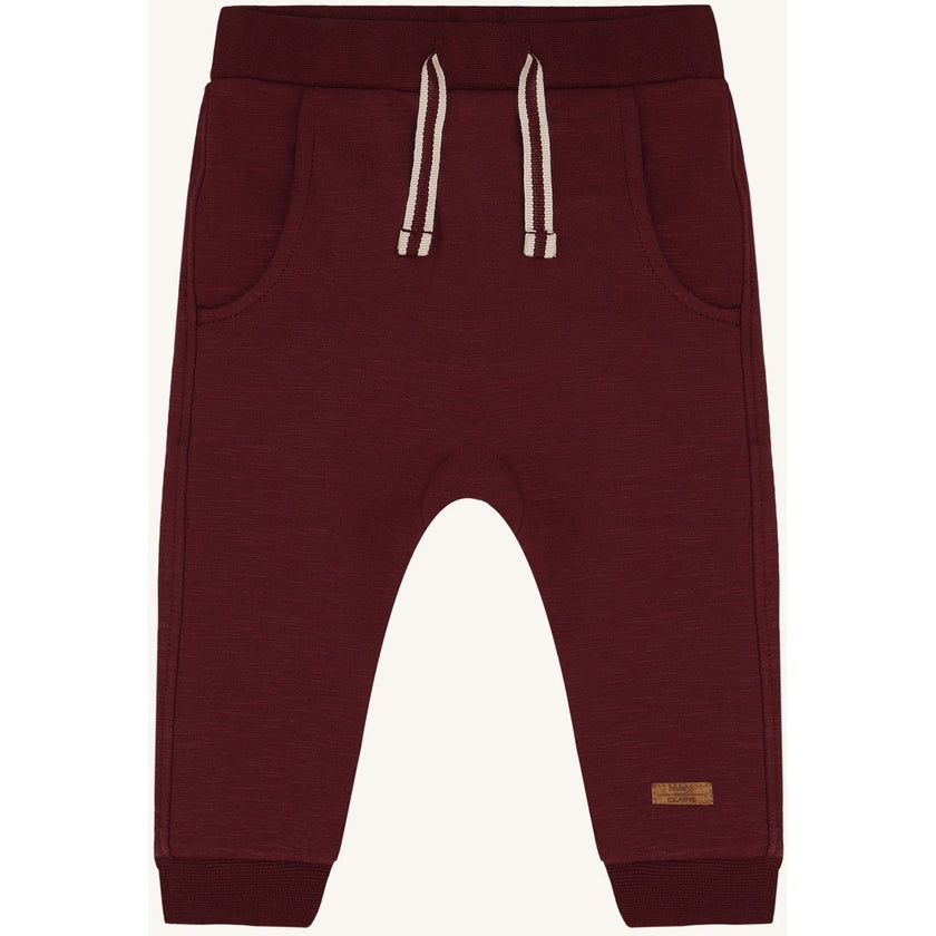 Hust & Claire Boys Jogging Trousers HCGeorgey Solid Brushed Red Chocolate