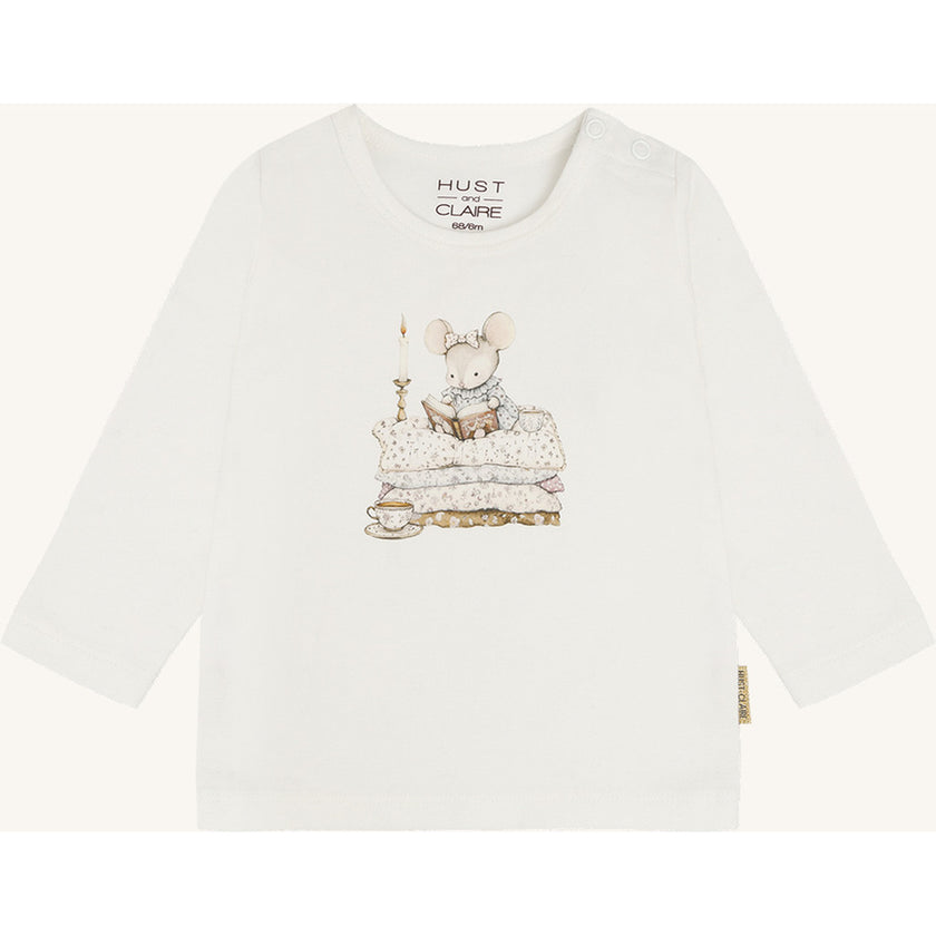 Hust & Claire Girls T-shirt L/S HCAnna Mouse Ivory