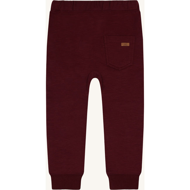 Hust & Claire Boys Jogging Trousers HCGeorge Solid Brushed Red Chocolate