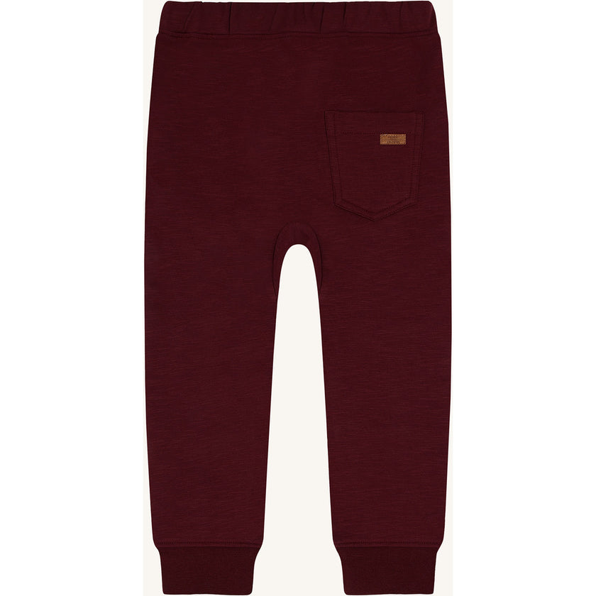 Hust & Claire Boys Jogging Trousers HCGeorge Solid Brushed Red Chocolate