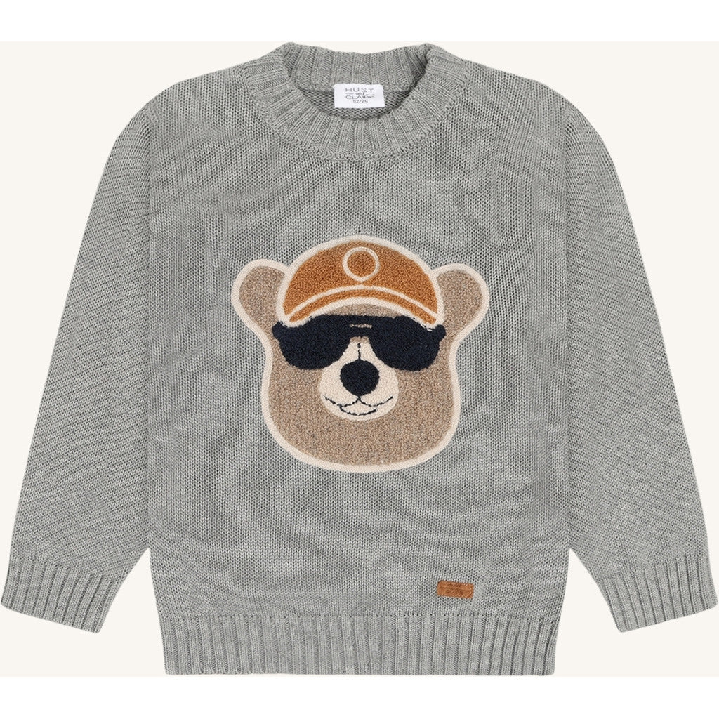 Hust & Claire Boys Pullover HCPelle Bear Grey Melange