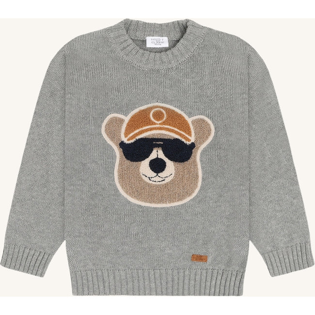 Hust & Claire Boys Pullover HCPelle Bear Grey Melange
