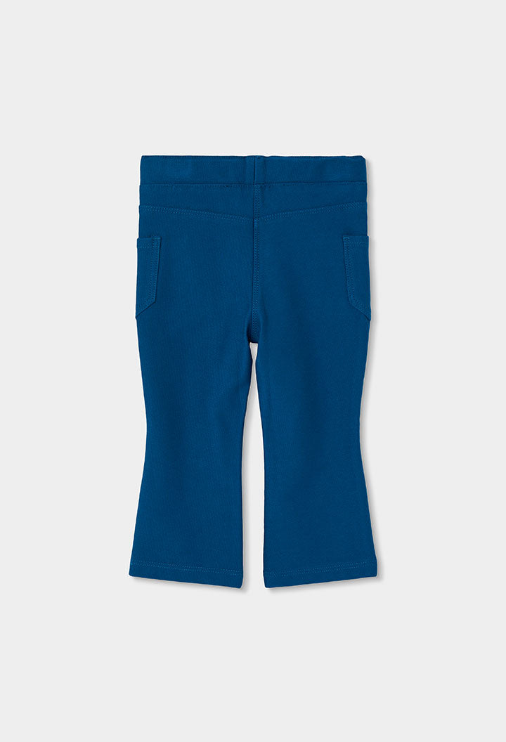 BOBOLI Girls Knit Canvas Trousers -BCI Teal
